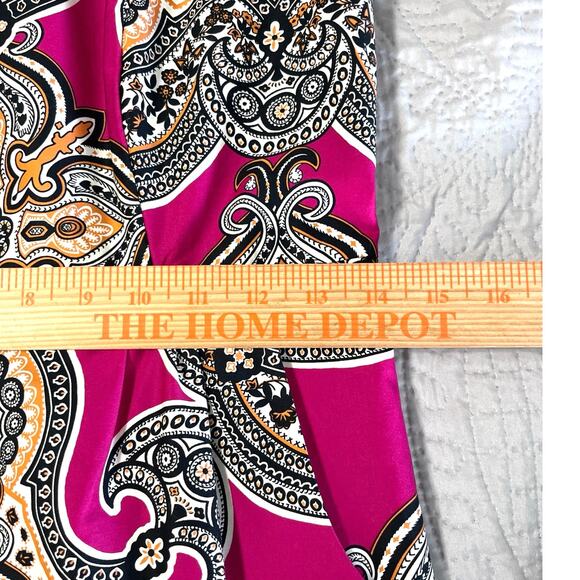 Anthropologie Moulinette Soeurs Geidi Pink Paisley Print Dress Sz 4 Sleeveless - Picture 12 of 13